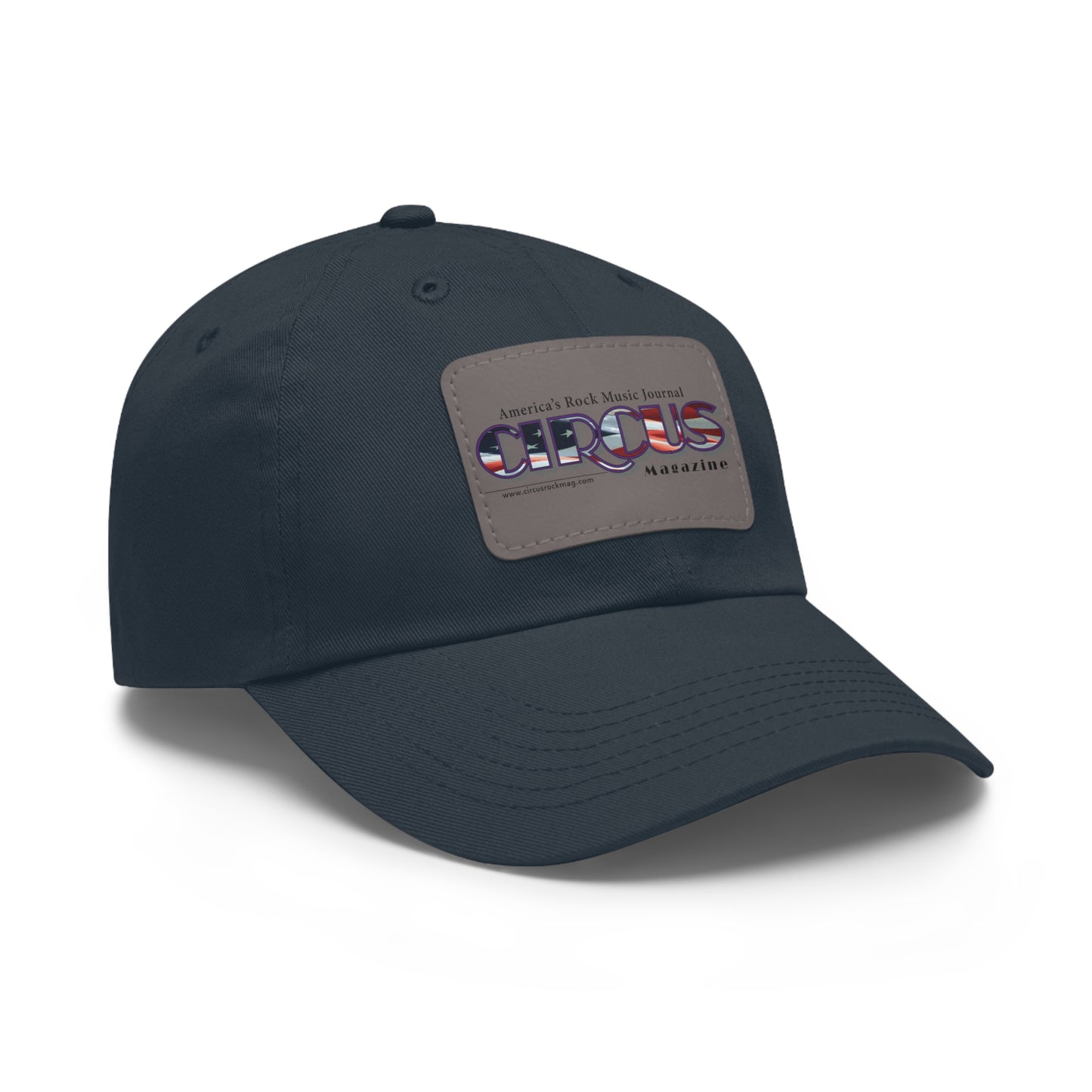 Patriotic Dad Hat with Leather Patch
