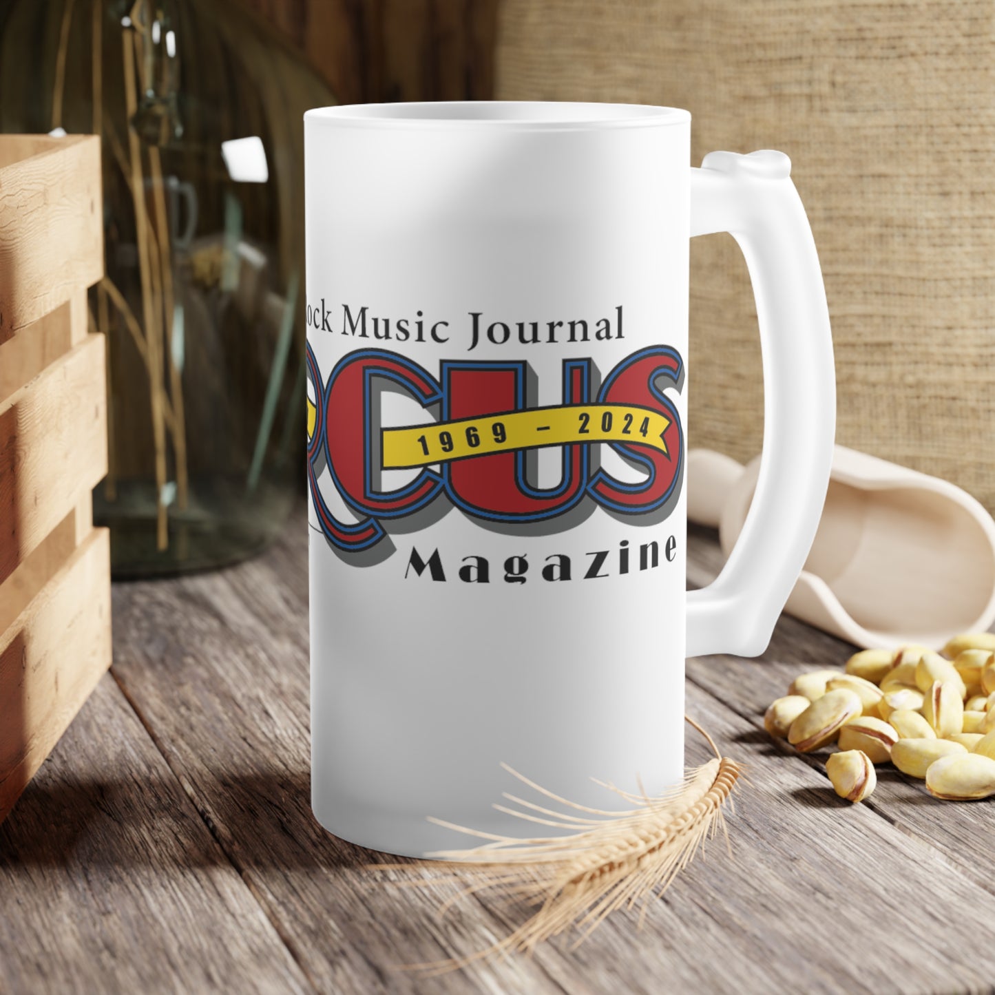 55th Anniversary Frosted Glass Beer Mug
