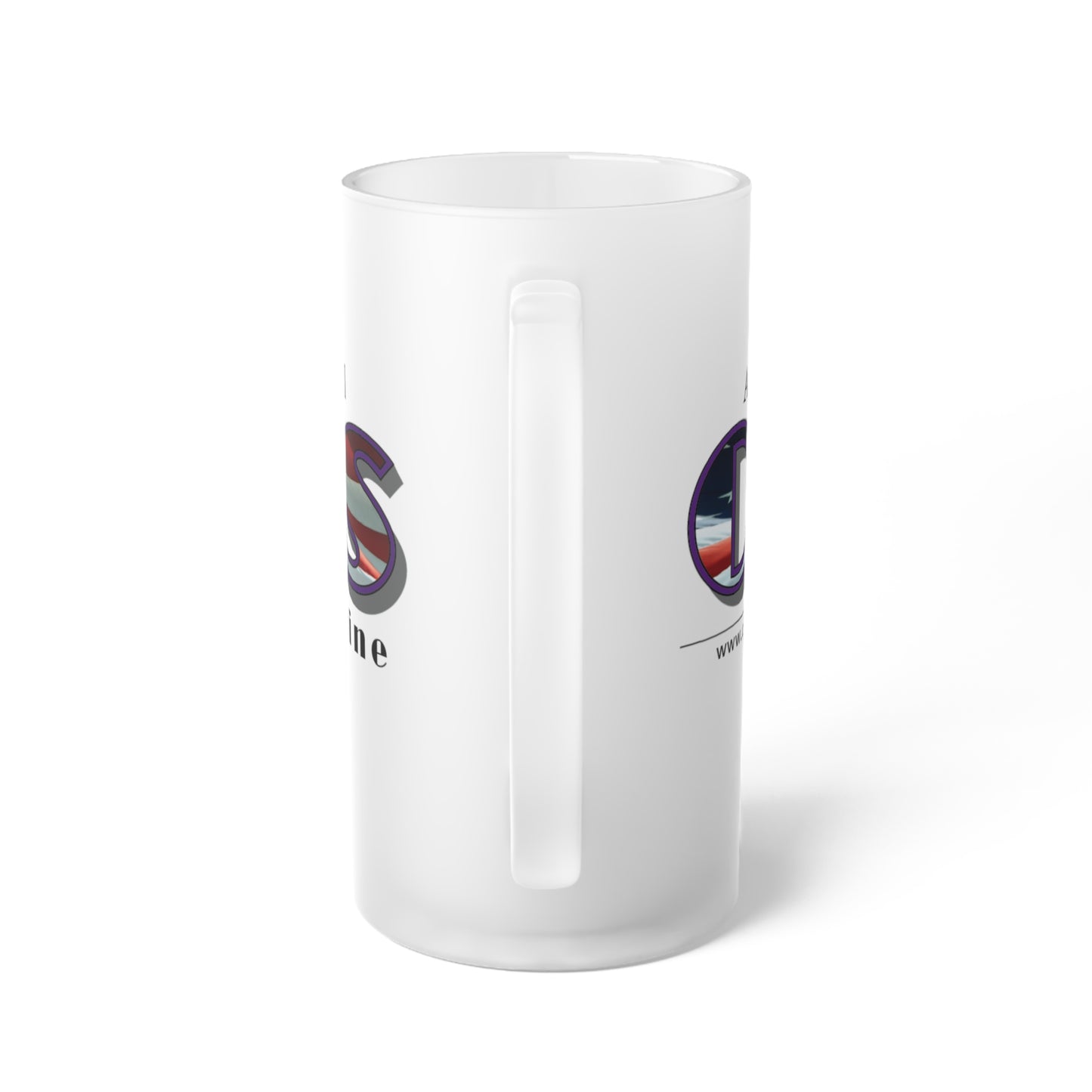 Patriotic Frosted Glass Beer Mug