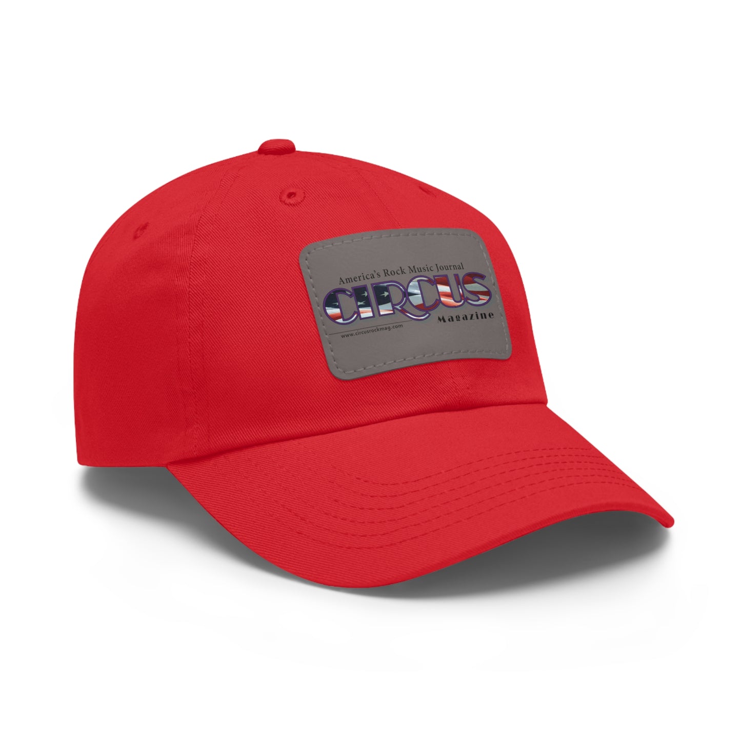 Patriotic Dad Hat with Leather Patch