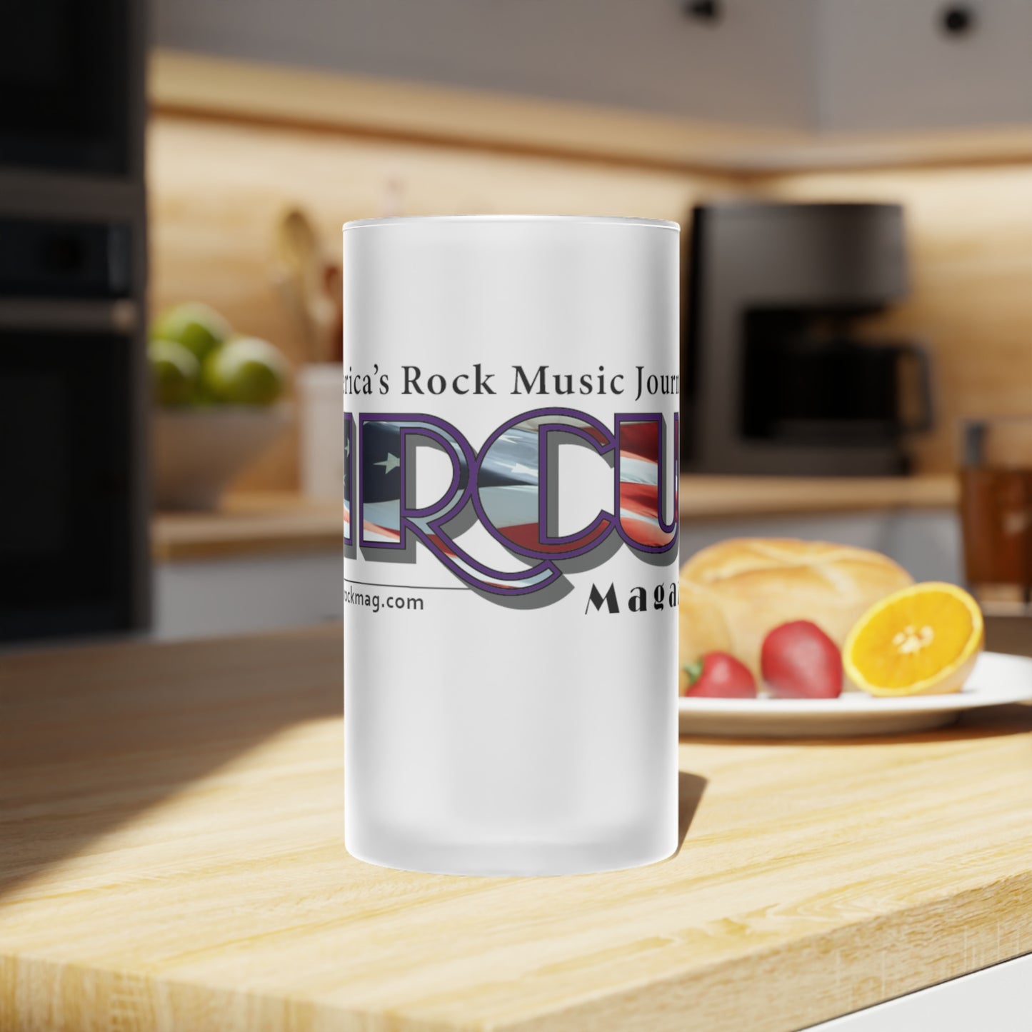 Patriotic Frosted Glass Beer Mug
