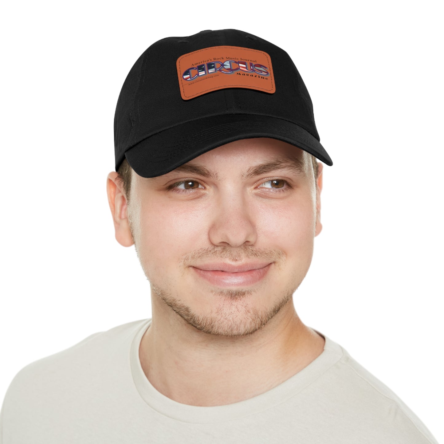 Patriotic Dad Hat with Leather Patch