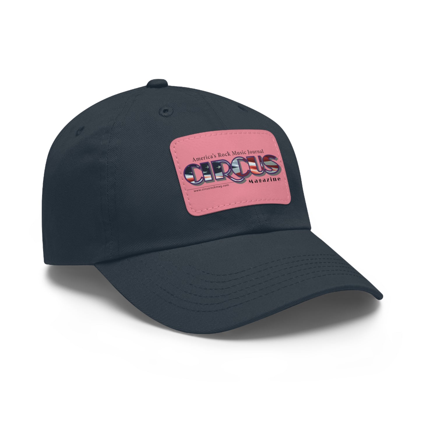 Patriotic Dad Hat with Leather Patch