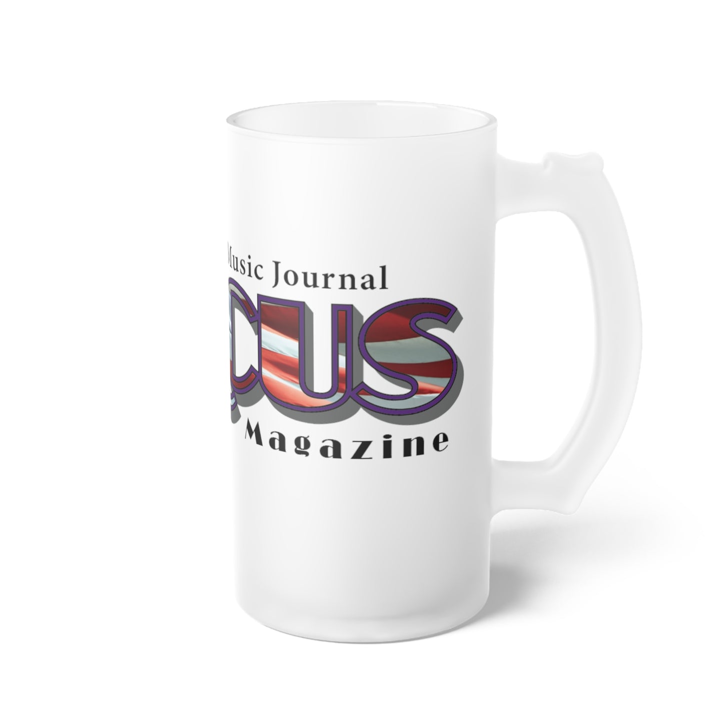 Patriotic Frosted Glass Beer Mug