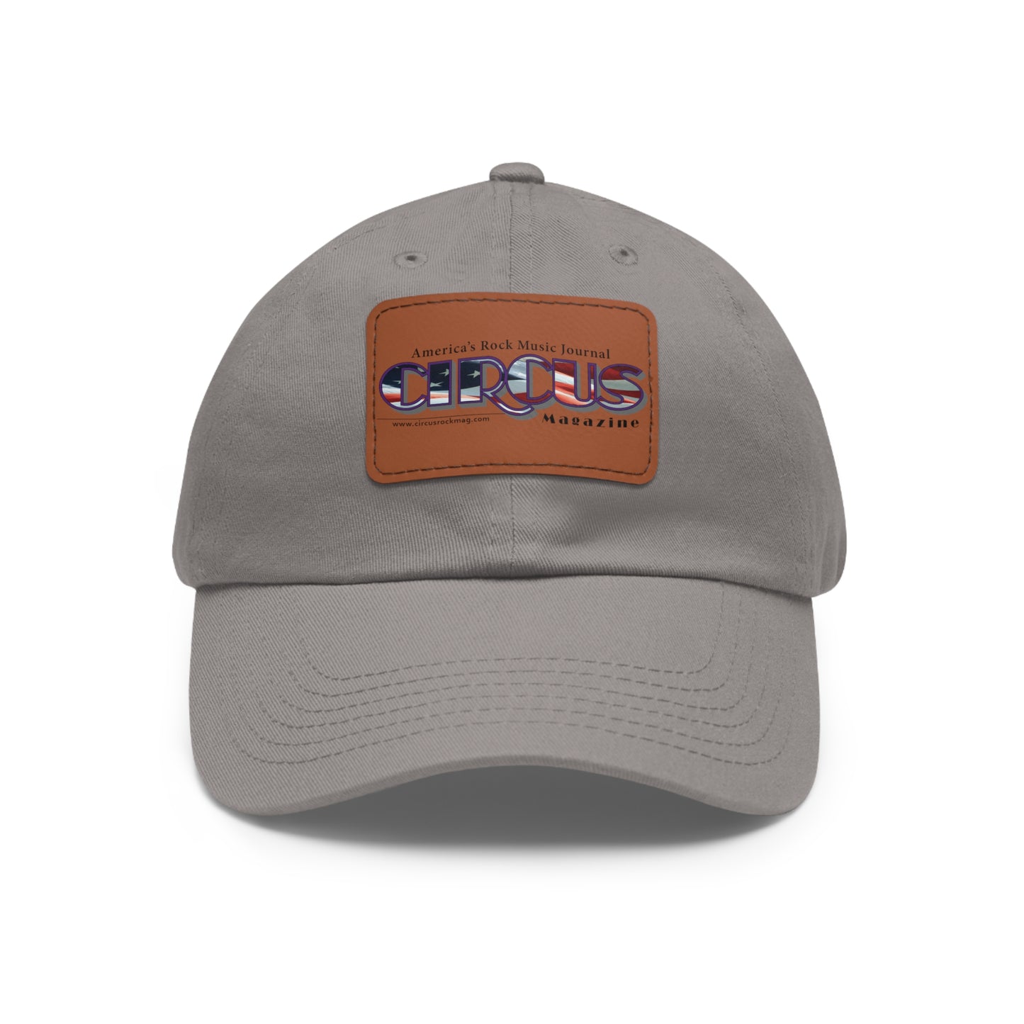 Patriotic Dad Hat with Leather Patch