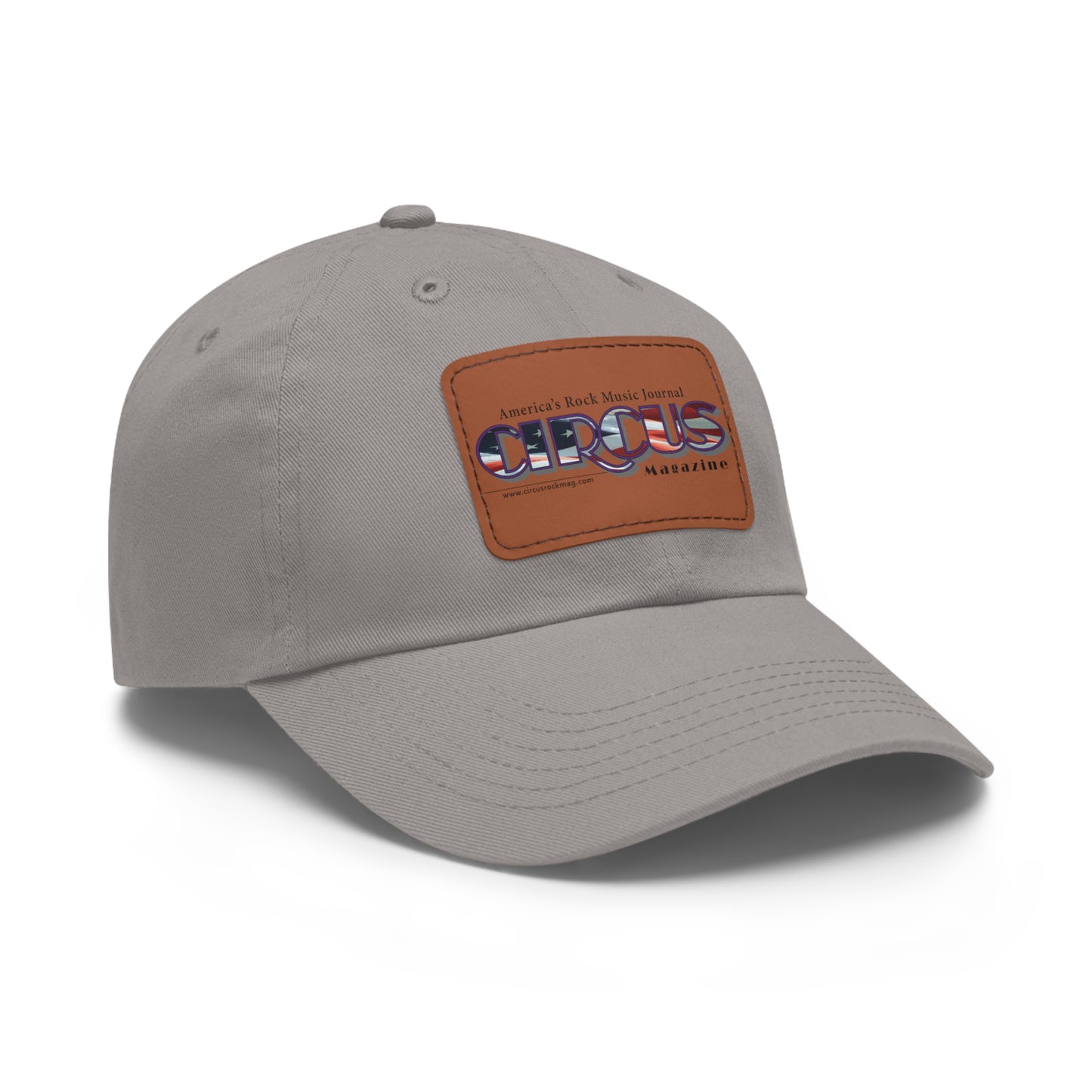 Patriotic Dad Hat with Leather Patch