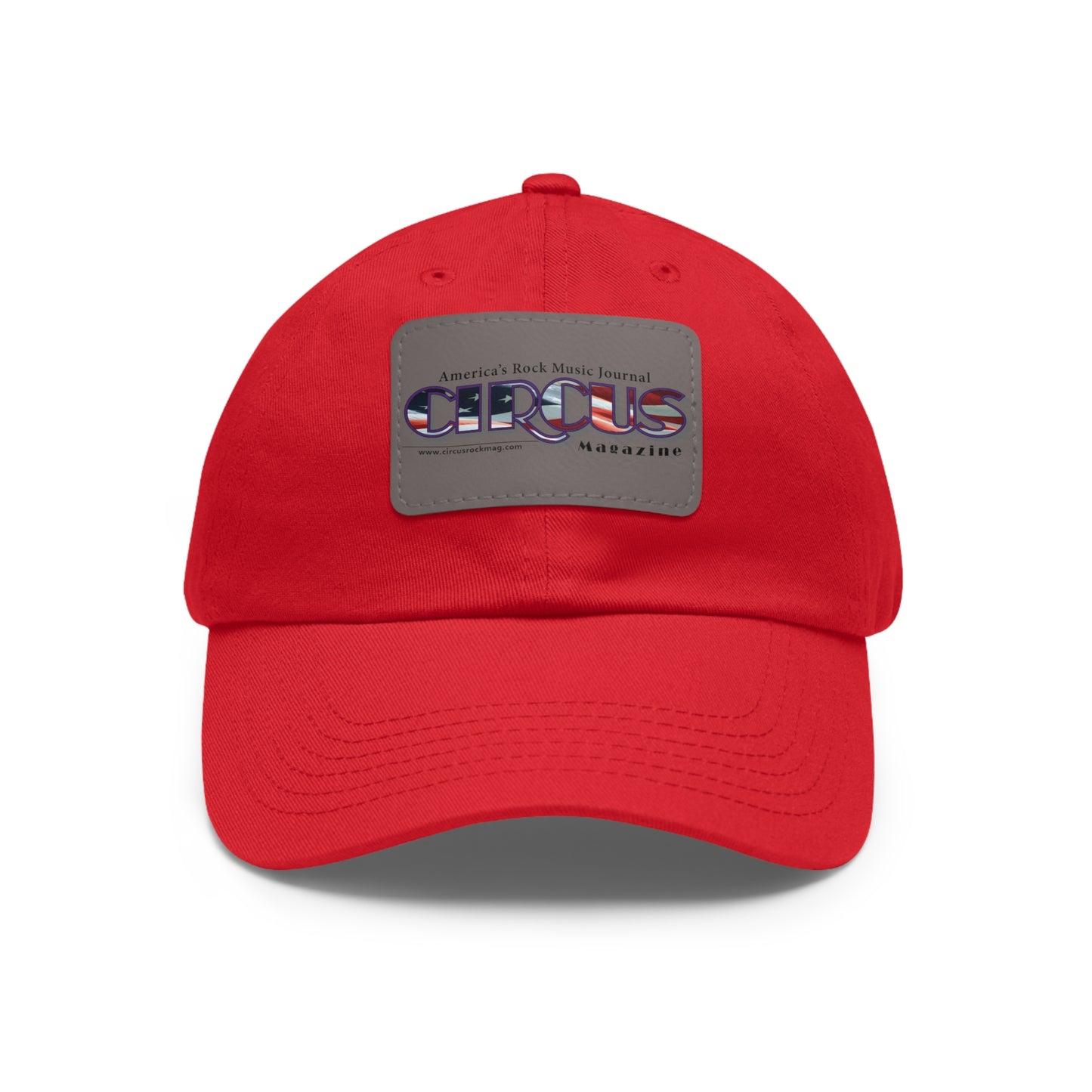 Patriotic Dad Hat with Leather Patch