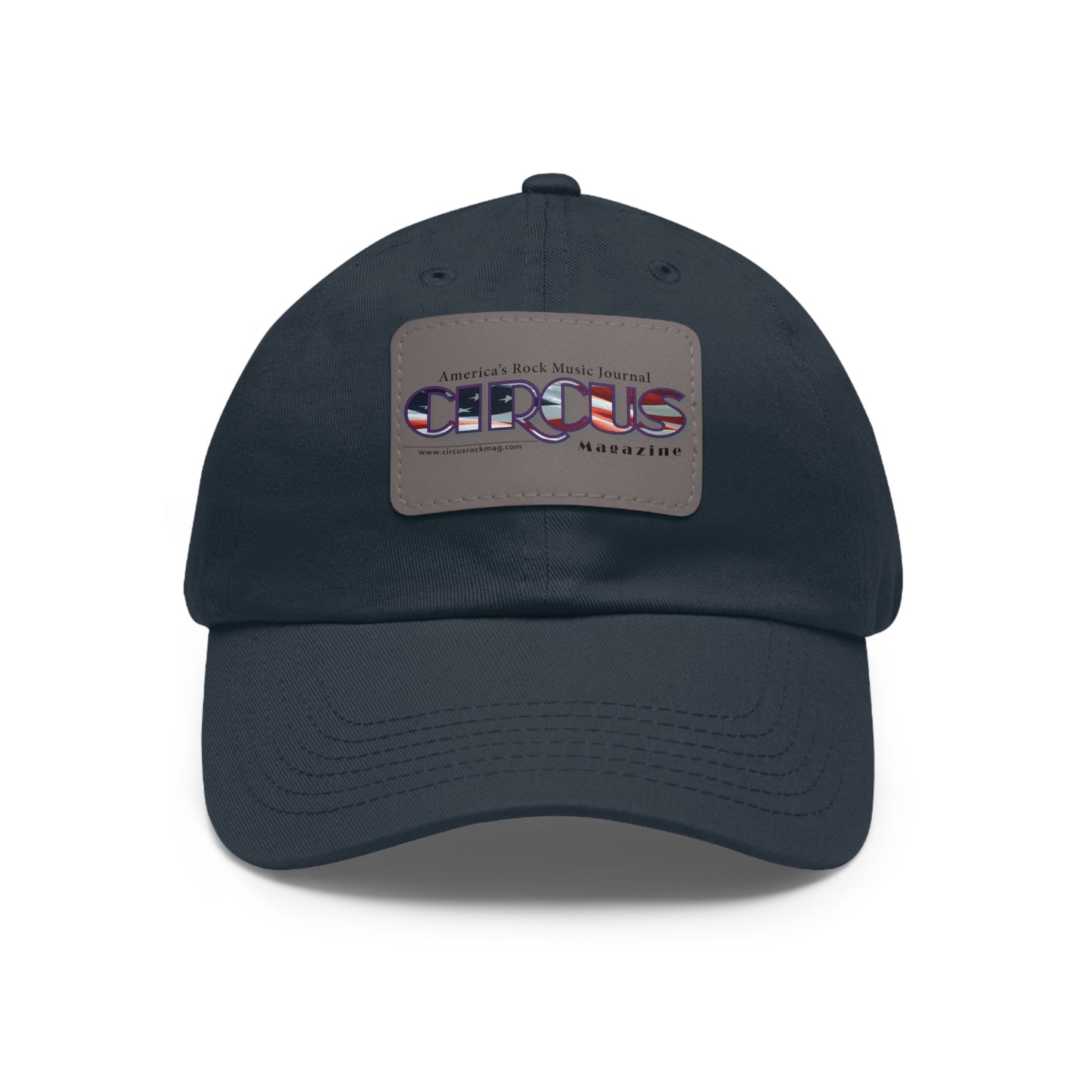Patriotic Dad Hat with Leather Patch