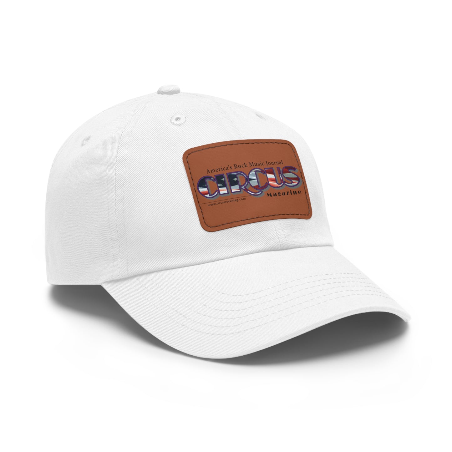 Patriotic Dad Hat with Leather Patch