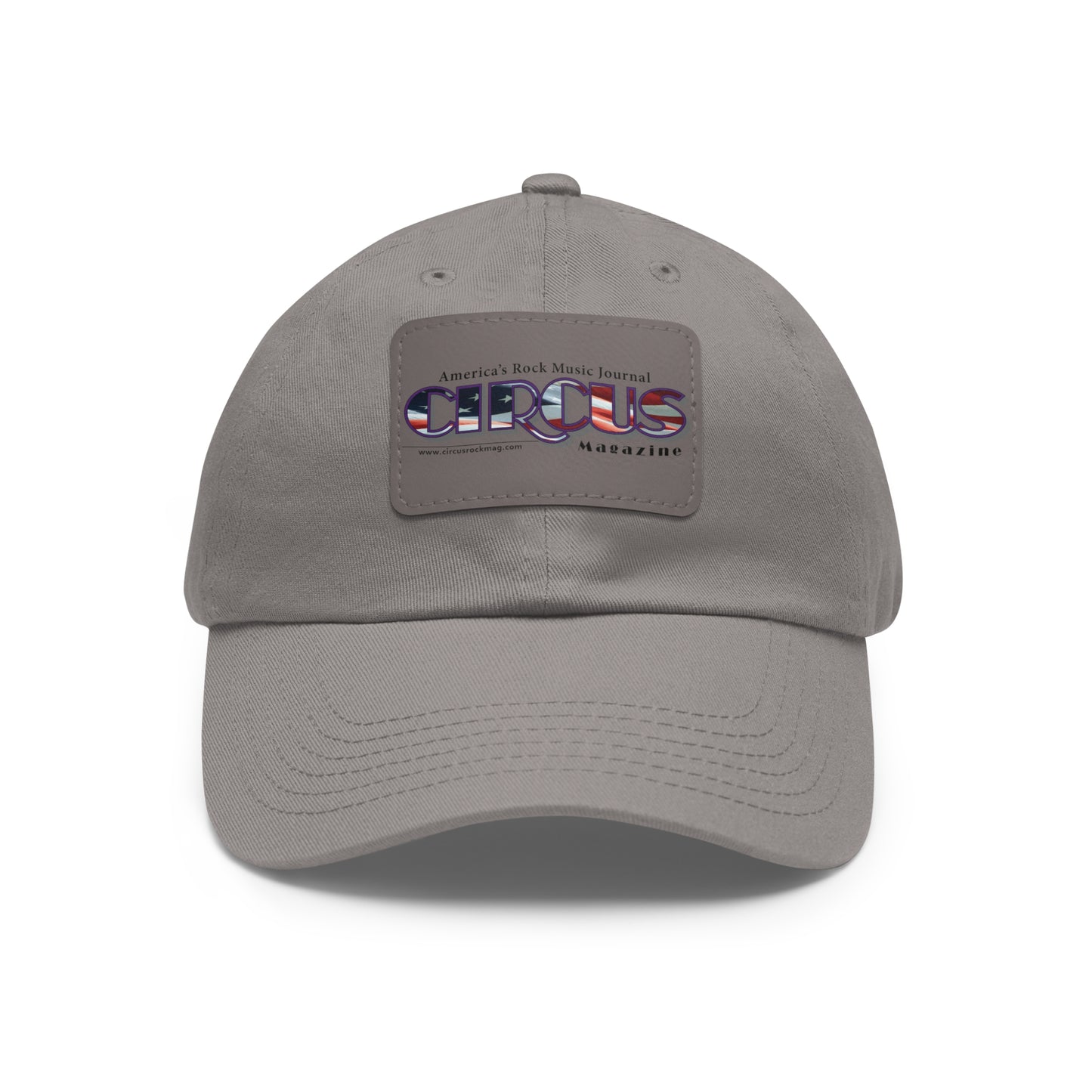Patriotic Dad Hat with Leather Patch