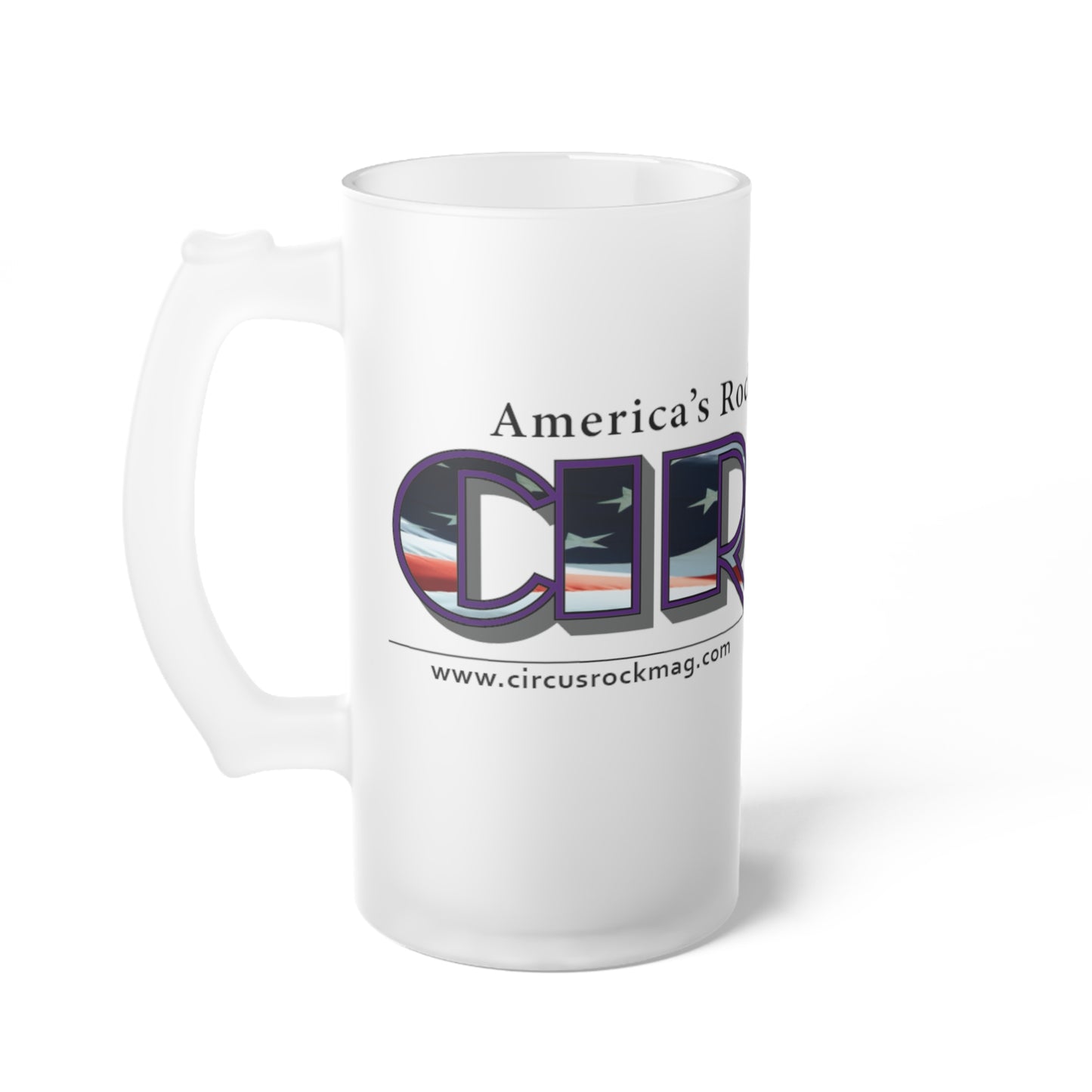 Patriotic Frosted Glass Beer Mug