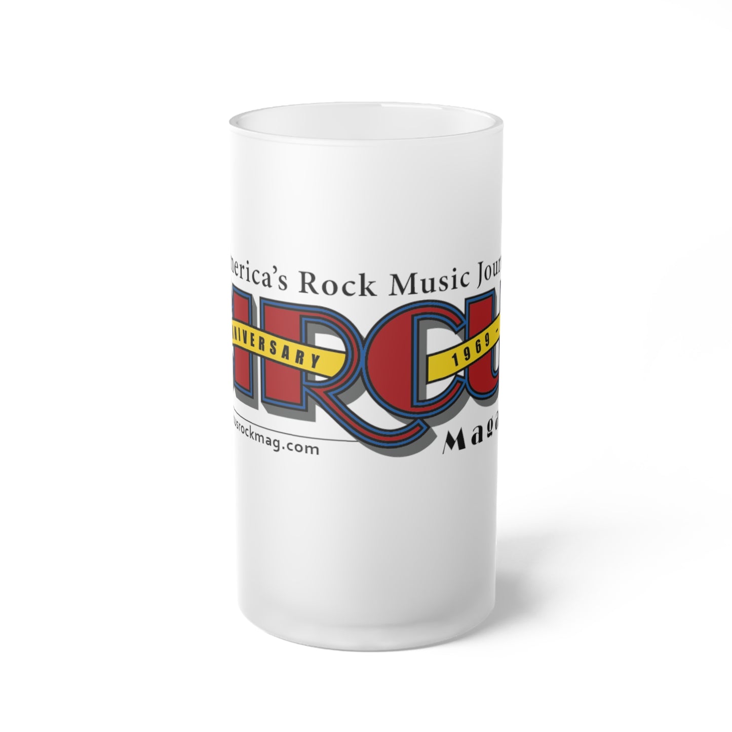 55th Anniversary Frosted Glass Beer Mug