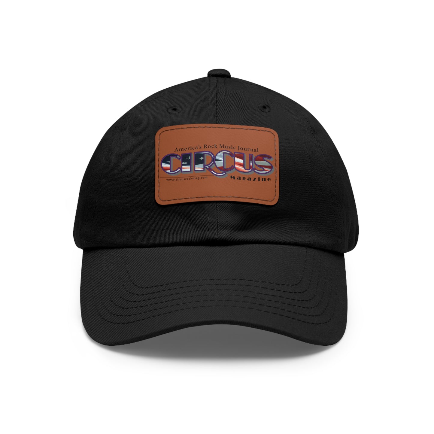 Patriotic Dad Hat with Leather Patch
