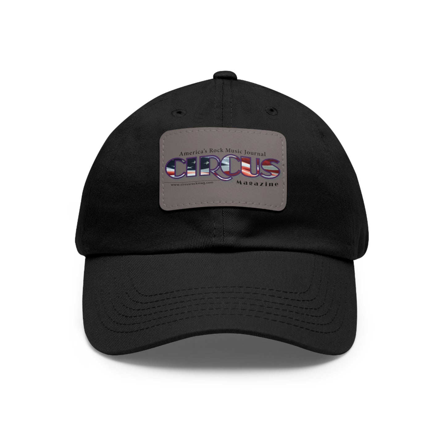 Patriotic Dad Hat with Leather Patch