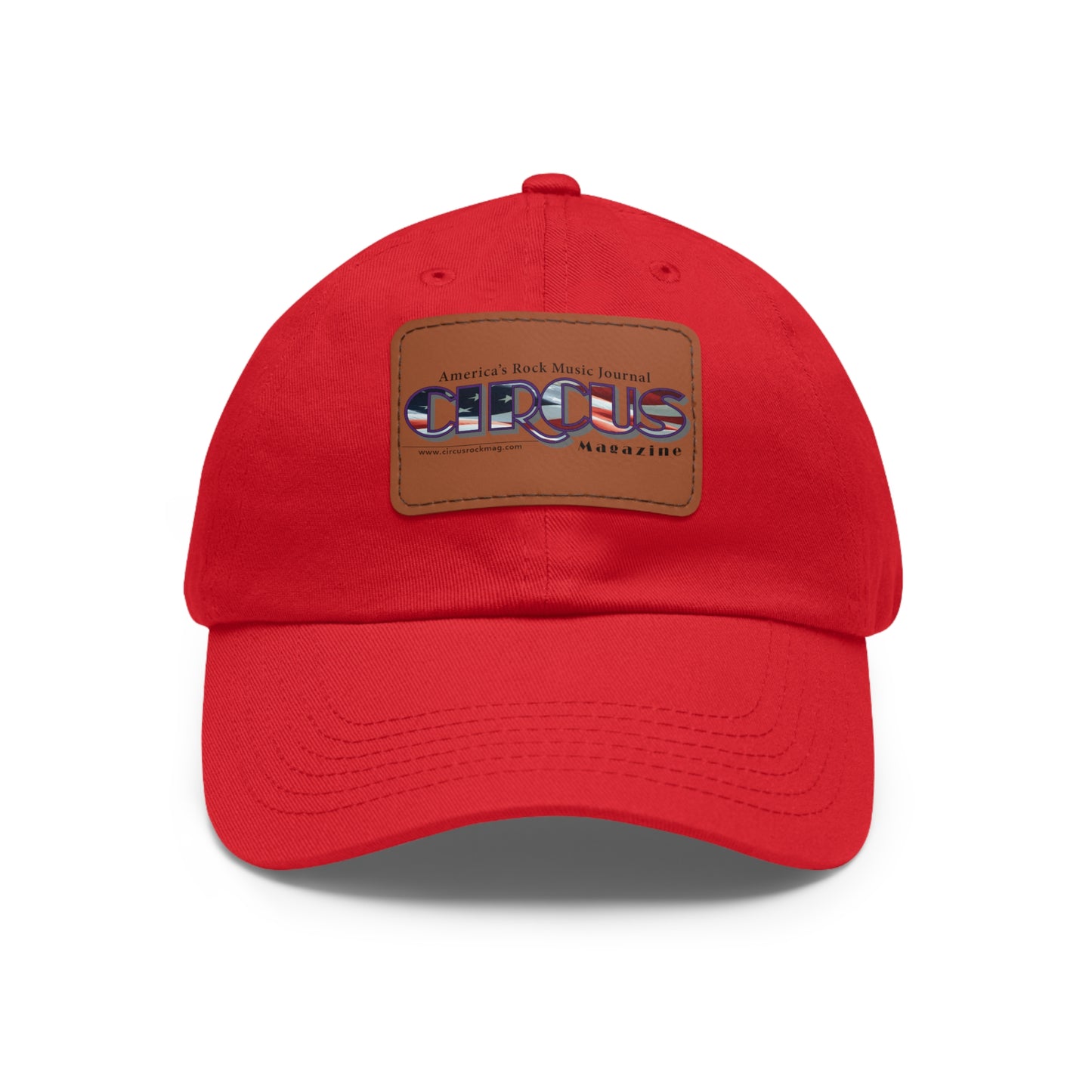 Patriotic Dad Hat with Leather Patch